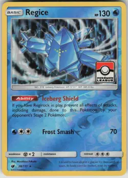 Pokemon Regice - 28/111 (Pokemon League) Championship Cards 028/111 NM - Image 1