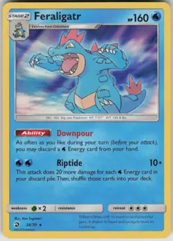 Pokemon Feraligatr Holo Rare Dragon Majesty 24/70 NM - Image 1