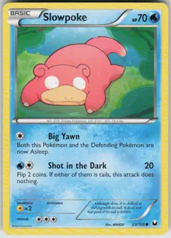 Pokemon Slowpoke Common Dark Explorers 23/108 LP - Image 1