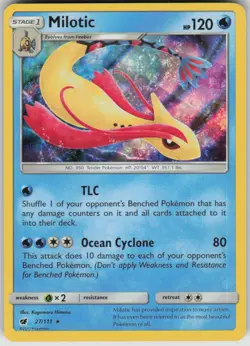 Pokemon Milotic Holo Rare SM - Crimson Invasion 27/111 NM - Image 1
