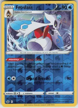 Pokemon Froslass Holo Rare SWSH06: Chilling Reign 036/198 NM - Image 1