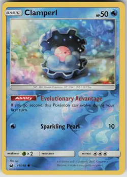 Pokemon Clamperl Reverse Holo SM - Celestial Storm 41/168 NM - Image 1