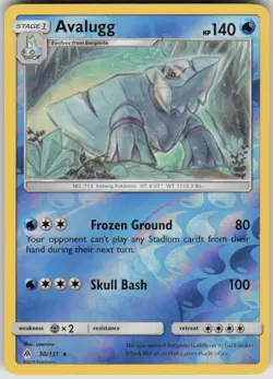 Pokemon Avalugg Rare SM - Forbidden Light 30/131 NM - Image 1