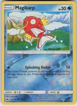 Pokemon Magikarp Common SM - Burning Shadows 32/147 NM - Image 1