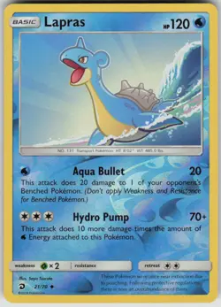 Pokemon Lapras Uncommon Dragon Majesty 21/70 NM - Image 1
