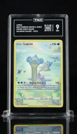 TAG 9 Lapras GG05 Crown Zenith Galarian Gallery Full Art Ultra Rare Pokemon - Image 1