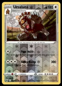 Ursaluna 124/189 Rare Astral Radiance Pokemon Reverse Holo Lightly Played - Image 1