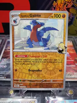 Cynthia's Gabite 103/182 Common Reverse Holo Pokemon TCG Destined Rivals - Image 1