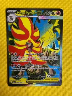 Mega Pyroar ex 099/086 Ultra Rare ME04: Chaos Rising Pokemon Near Mint - Image 1