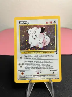 *SWIRL* Clefairy 6/130 Pokemon Base Set 2 Rare Holo - Vintage WoTC Wizards #6 MP - Image 2