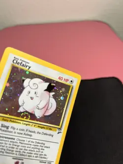 *SWIRL* Clefairy 6/130 Pokemon Base Set 2 Rare Holo - Vintage WoTC Wizards #6 MP - Image 5