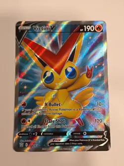 Victini V Full Art Rare 144/163 Swsh05: Battle Styles Pokemon Holo NM - MINT - Image 1