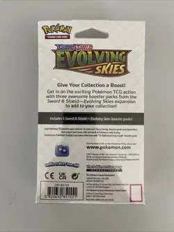 Sealed 3 Pack Evolving Skies Hanger Box Pokemon TCG Sword & Shield booster 820650851551 - Image 3