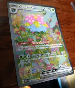 MINT Pokemon TCG Venusaur EX Full Art Holo Card S&V 151 Series 198/165 - Image 2