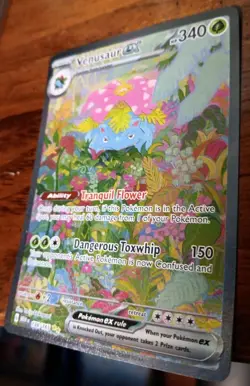 MINT Pokemon TCG Venusaur EX Full Art Holo Card S&V 151 Series 198/165 - Image 3