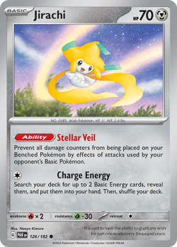 Jirachi 126/182 C Paradox Rift Reverse Holo NM/M Pokemon - Image 4