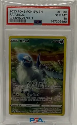 Absol #GG16/GG70 PSA 10 - Pokemon SWSH Crown Zenith Galarian Gallery - Image 1
