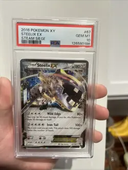 Steelix EX 67/114 XY: Steam Siege Ultra Rare Pokemon TCG PSA 10 - Image 1