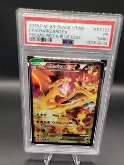 2016 POKEMON XY BLACK STAR PROMO #XY121 FULL ART/CHARIZARD EX PSA 1(MK) - Image 1