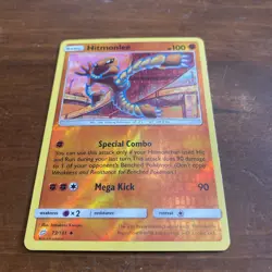 Hitmonlee 73/181 Uncommon Team Up Pokemon Reverse Holo NM Komiya Art - Image 2