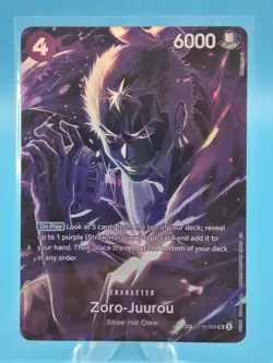 2025 ONE PIECE ST18-004 ZORO JUUROU OP12 LEGACY OF THE MASTER SR - Image 1
