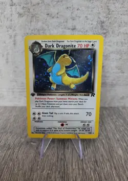 1st Edition Dark Dragonite 5/82 Team Rocket Set Holo Near Mint Pokemon Card WOTC - Image 1