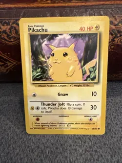 Pokemon TCG Pikachu Base Set Regular Card 58/102 - Image 1