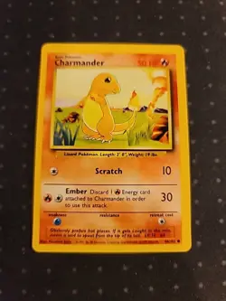 Base Set Charmander 46/102 Pokemon Card - Image 1