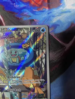 Pokemon TCG Squirtle Stellar Crown Illustration Card 148/142 Near Mint - Image 2
