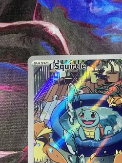 Pokemon TCG Squirtle Stellar Crown Illustration Card 148/142 Near Mint - Image 3