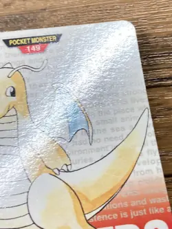 Pokemon Carddass Card Dragonite No.149 Bandai Pocket Monsters Red ver. 1996 - Image 5
