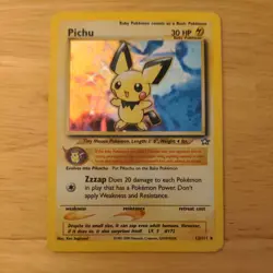 Pichu - 12/111 - Pokemon Neo Genesis Unlimited Holo Rare Card WOTC HP / DMG - Image 1