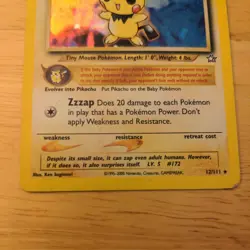 Pichu - 12/111 - Pokemon Neo Genesis Unlimited Holo Rare Card WOTC HP / DMG - Image 4