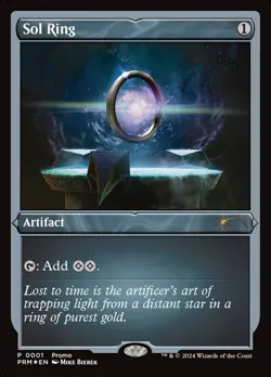 MTG SOL RING FOIL EXC - ANELLO SOLARE - FOUNDATIONS PROMO - MAGIC - Image 1