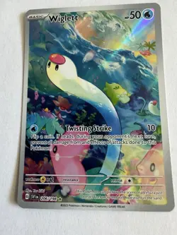 Pokemon TCG, SVI, Wiglett 206/198 Illustration Rare Holo English 50 HP - Image 1