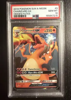 2019 Pokemon Hidden Fates Charizard GX 9/68 Holo Ultra Rare PSA 10 GEM MINT 🔥 - Image 2