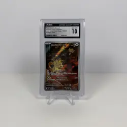 Pokemon CGC 10 Team Rocket's Meowth 109/098 AR Glory of Team Rocket sv10 - Image 1