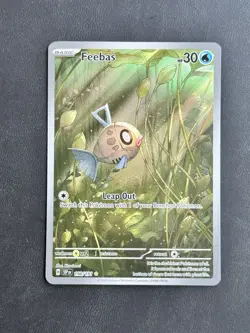 Feebas 198/191 Surging Sparks Illustration Rare Full Art Pokemon NM - Image 1