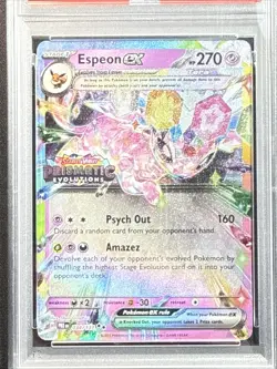 2025 POKEMON PRE EN-PRISMATIC EVOLUTIONS SURPRISE BOX EXCLUSIVE ESPEON EX PSA 10 - Image 2