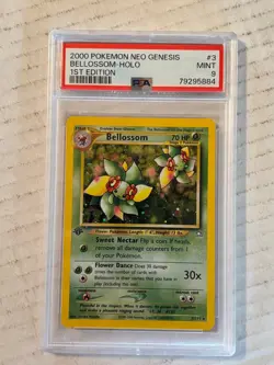 2000 Pokemon Neo Genesis Bellossom Holo 1st Edition #3 PSA 9 - Image 1