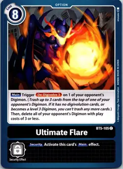 Ultimate Flare BT5-105 Black Common Option Digimon Card CCG - Image 1