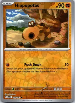Pokemon TCG - Hippopotas - Reverse Holo - Destined Rivals - 105/182 - Image 5