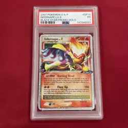 GRADED PSA 1 2007 Pokemon D & P Infernape LV X Black Star Promo-Holo #DP10 - Image 1