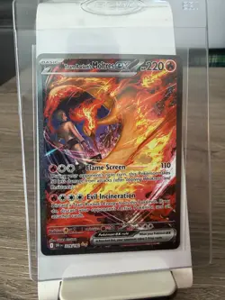Pokemon Company Team Rocket's Moltres ex 229/182 Sv10 SIR Full Art Holo ENG - Image 1