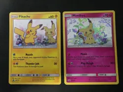 Pikachu SM162 and Mimikyu SM163 - LOT OF 2 Pokemon Sun & Moon Promos 2019 NM - Image 1