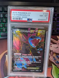 PSA 8 NM-MT 2015 POKEMON XY ROARING SKIES #103 FULL ART HYDREIGON EX - Image 1