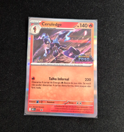 Pokemon Phantasmal Flames Prerelease Staff Ceruledge promo 014 - Portuguese - Image 2