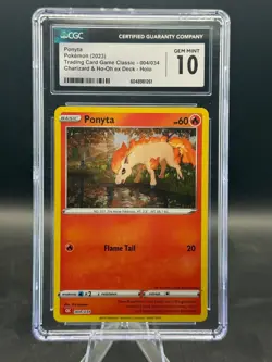 CGC Gem Mint 10 Ponyta 004/034 TCG Classic Collection Holo Pokemon - Image 1