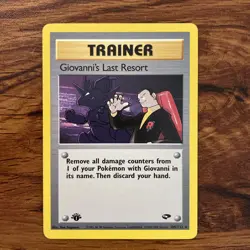 Pokemon TCG - Giovanni’s Last Resort 105/132 - 1ST EDITION RARE NM - Image 1