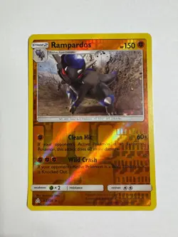 Rampardos 65/156 Holo Rare Ultra Prism Pokemon Reverse Holo Near Mint - Image 1